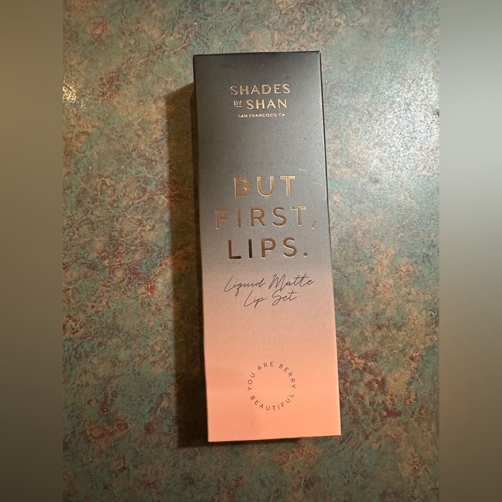 Shades by Shan But First, Lips in Ingleside Liquid Matte Lip Set, NIB